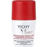 Vichy Déodorant Détranspirant Intensif Efficace 72h Roll-on Peaux Sensibles 50ml